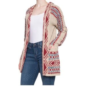 Lucky Brand Aztec Open Front cardigan size Small
